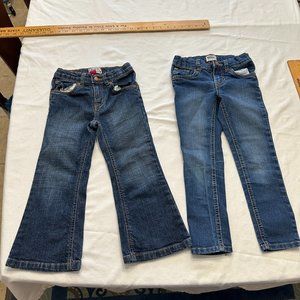 2 Est. 1989 Place Girls Size 5T Adjustable Waist Denim Jeans Boot Flare Skinny